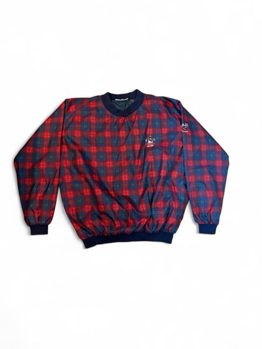 Men’s Vintage Bruce Clark Scotland Red & Blue Plaid Windbreaker